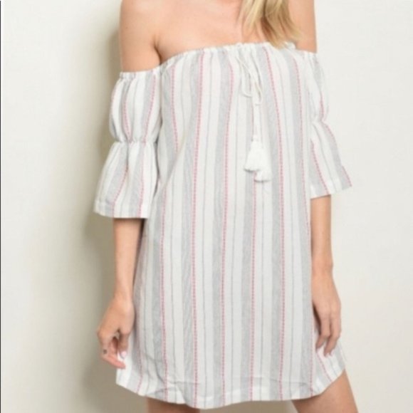 leshop Tops - LeShop Boho Peasant Off Shoulder Tunic/Dress